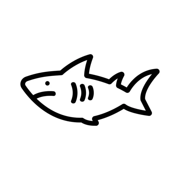 Shark Icon Vektor. Isolierte Kontursymboldarstellung — Stockvektor