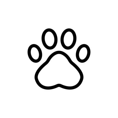 Pençe simgesi vektörü. İzole edilmiş kontür sembolü gösterimi