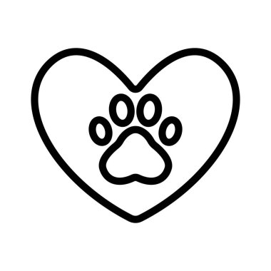 Pençe simgesi vektörü. İzole edilmiş kontür sembolü gösterimi