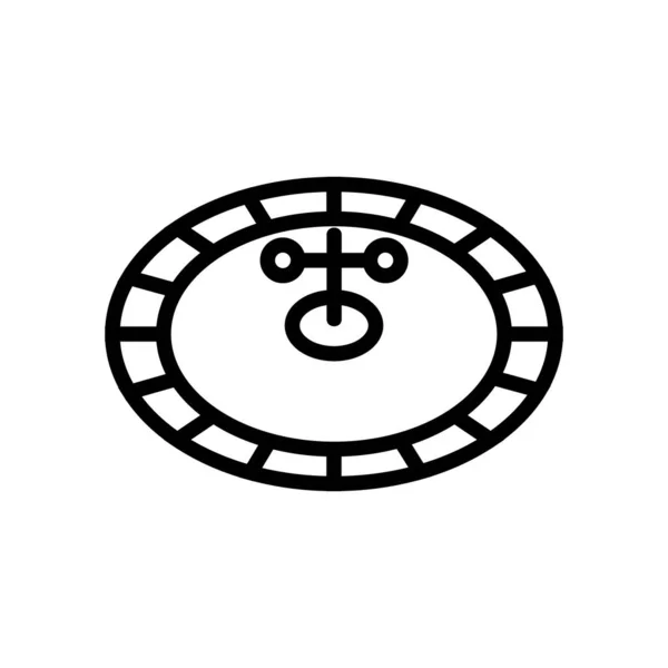 Ruleta casino icon vector. Ilustrație simbol contur izolat — Vector de stoc