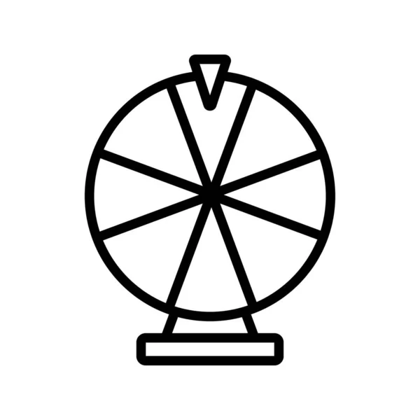 Roulette casino icône vecteur. Illustration de symbole de contour isolé — Image vectorielle