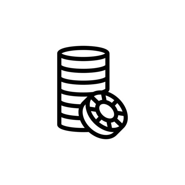 Ruleta casino icono vector. Ilustración del símbolo de contorno aislado — Vector de stock