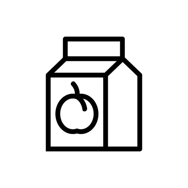 Vetor ícone de pêssego. Isolado contorno símbolo ilustração — Vetor de Stock