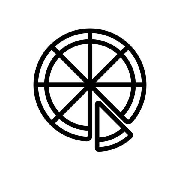 Персиковый вектор значка. Изолированная контурная иллюстрация — стоковый вектор