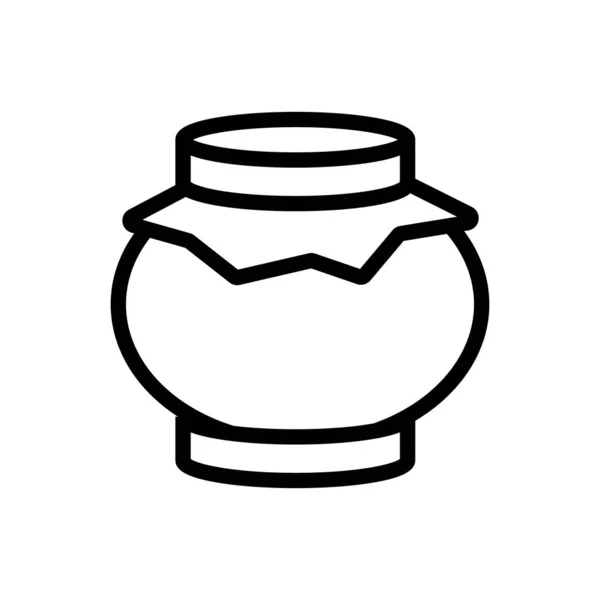 Peach icône vecteur. Illustration de symbole de contour isolé — Image vectorielle