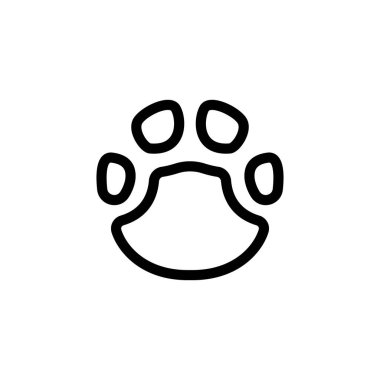 Pençe simgesi vektörü. İzole edilmiş kontür sembolü gösterimi