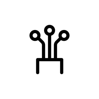 Optik kablo ikonu vektörü. İzole edilmiş kontür sembolü gösterimi