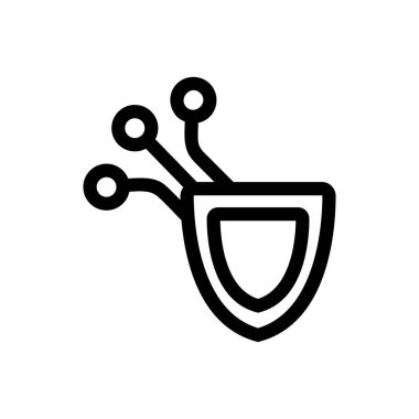 Optik kablo ikonu vektörü. İzole edilmiş kontür sembolü gösterimi