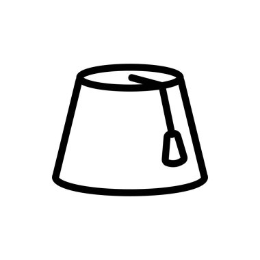 İslam ikonu vektörü. İzole edilmiş kontür sembolü gösterimi