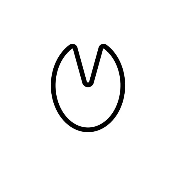 Icono de pata vector. Ilustración del símbolo de contorno aislado — Archivo Imágenes Vectoriales