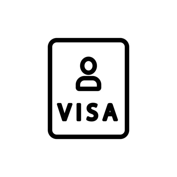 パスポートアイコンベクトル独立した輪郭シンボルイラスト — ストックベクタ