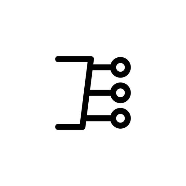 Icono de cable óptico vector. Ilustración del símbolo de contorno aislado — Archivo Imágenes Vectoriales