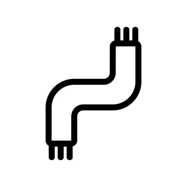 Vetor de ícone de cabo óptico. Isolado contorno símbolo ilustração — Vetor de Stock