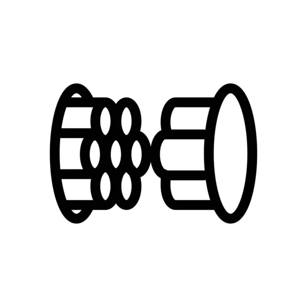 Optisk kabelikon vektor. Isolerad kontur symbol illustration — Stock vektor