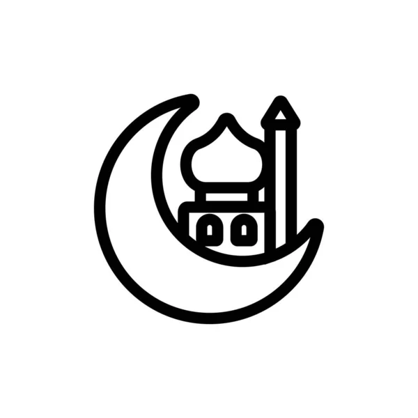 Icono Islam vector. Ilustración del símbolo de contorno aislado — Archivo Imágenes Vectoriales