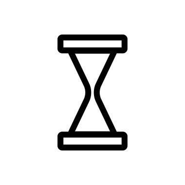 Kum saati ikon vektörü. İzole edilmiş kontür sembolü gösterimi