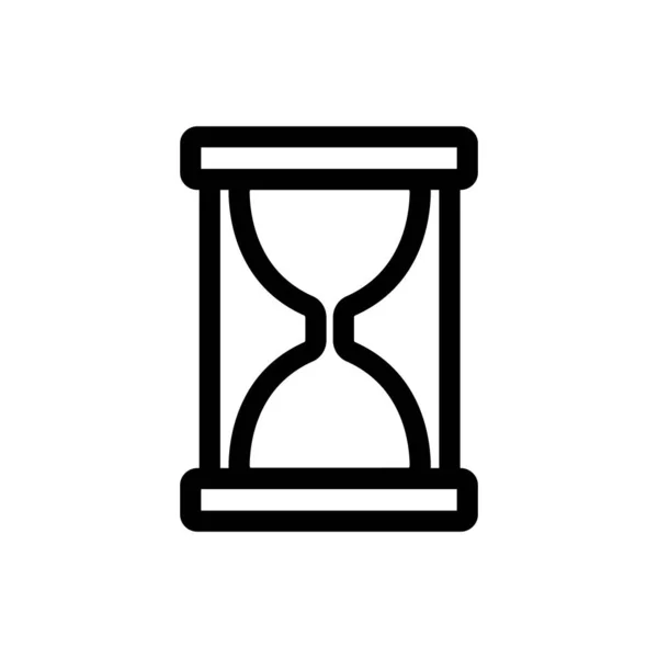 Вектор значков песочных часов. Изолированная контурная иллюстрация — стоковый вектор