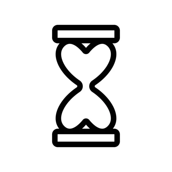 Ikonvektor för timglas. Isolerad kontur symbol illustration — Stock vektor