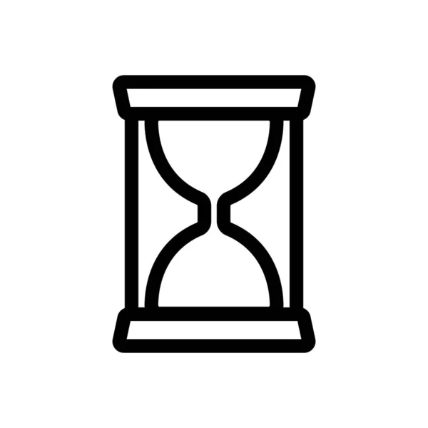 Reloj de arena icono vector. Ilustración del símbolo de contorno aislado — Archivo Imágenes Vectoriales