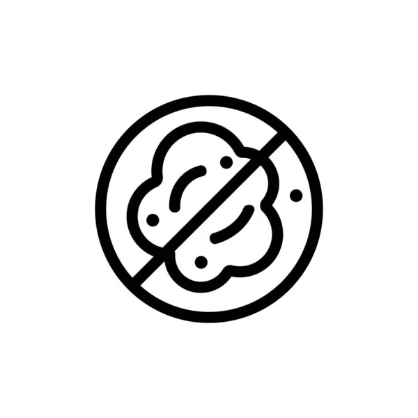 Vetor de ícones de poeira. Isolado contorno símbolo ilustração — Vetor de Stock