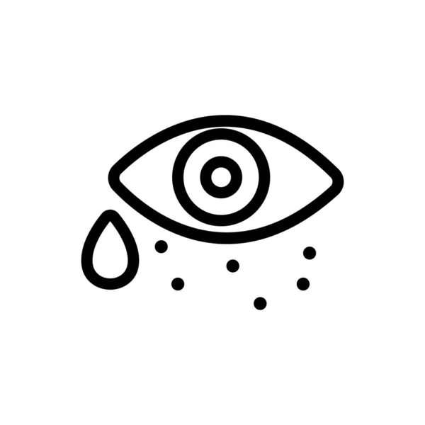 Toz gözleri ikon vektörünü yırtıyor. İzole edilmiş kontür sembolü gösterimi — Stok Vektör