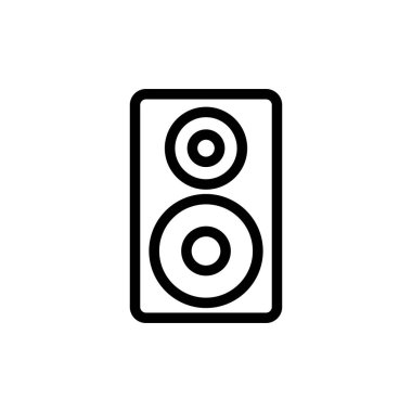 Hoparlör sütun ikonu vektörü. İzole edilmiş kontür sembolü gösterimi
