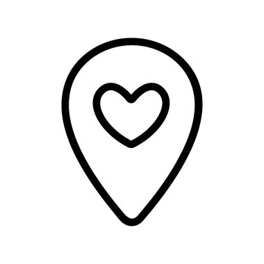 tarih buluşma simgesi vektörü. İzole edilmiş kontür sembolü gösterimi