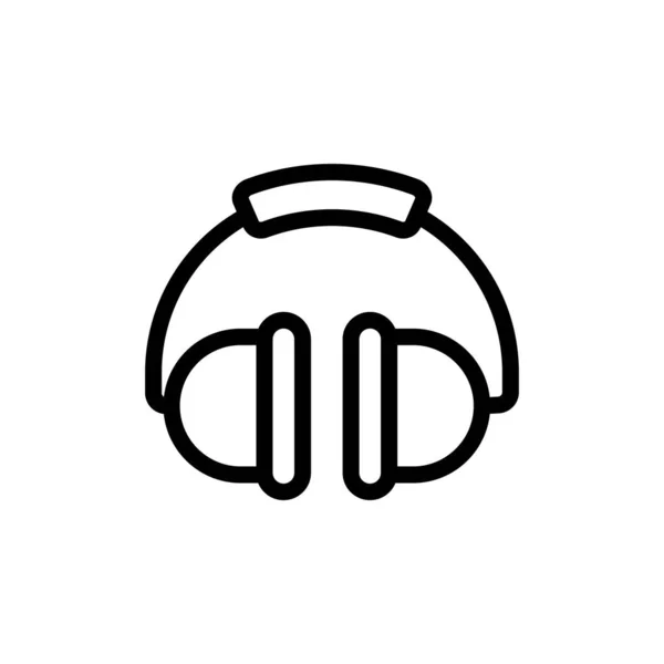 Headphones icon vector. Isolated contour symbol illustration — Stock Vector