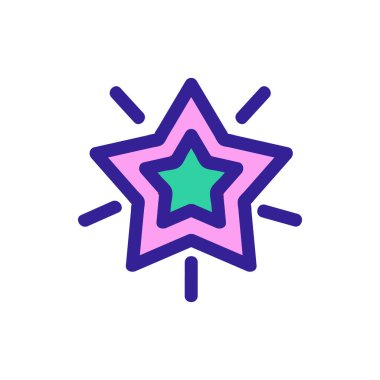 Rock müzik ikonu vektörü. İzole edilmiş kontür sembolü gösterimi