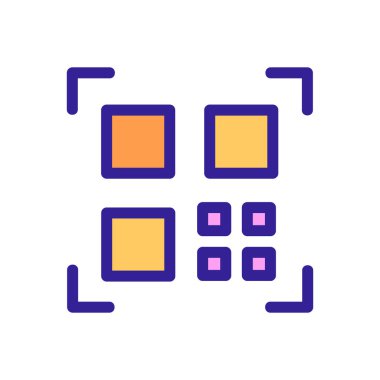 Barkod bir ikon vektörü. İzole edilmiş kontür sembolü gösterimi