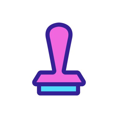 Simge vektörünü damgalayın. İzole edilmiş kontür sembolü gösterimi