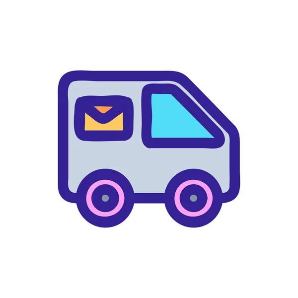 Vetor ícone da máquina de correio. Isolado contorno símbolo ilustração — Vetor de Stock