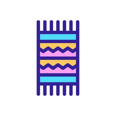 Meksika halısı ikon vektörü. İzole edilmiş kontür sembolü gösterimi