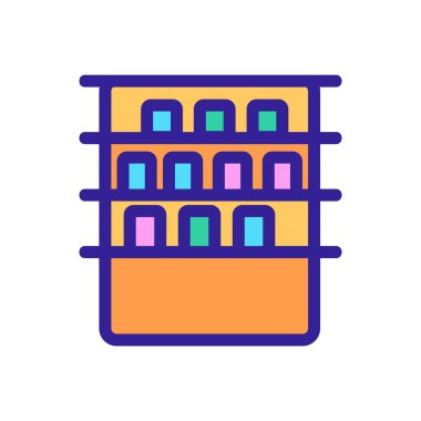 Dükkan ikonu vektörü. İzole edilmiş kontür sembolü gösterimi