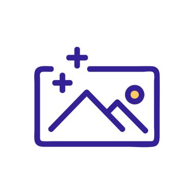 Simge vektörü çiziliyor. İzole edilmiş kontür sembolü gösterimi