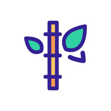 Bambu ikon vektörü. İzole edilmiş kontür sembolü gösterimi