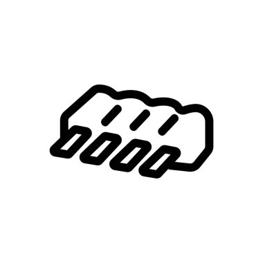 Et ikonu vektörü. İzole edilmiş kontür sembolü gösterimi