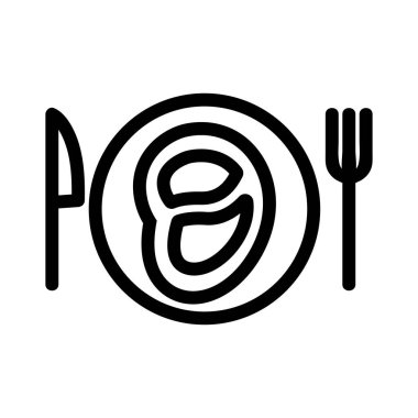 Et ikonu vektörü. İzole edilmiş kontür sembolü gösterimi