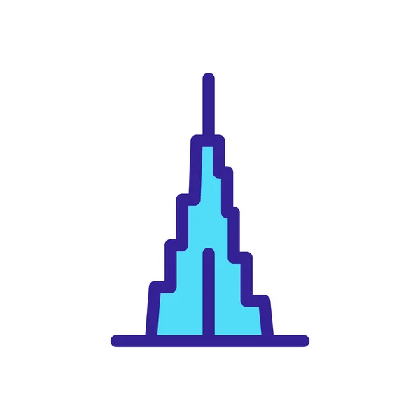 超高層ビルのアイコンベクトル独立した輪郭シンボルイラスト — ストックベクタ