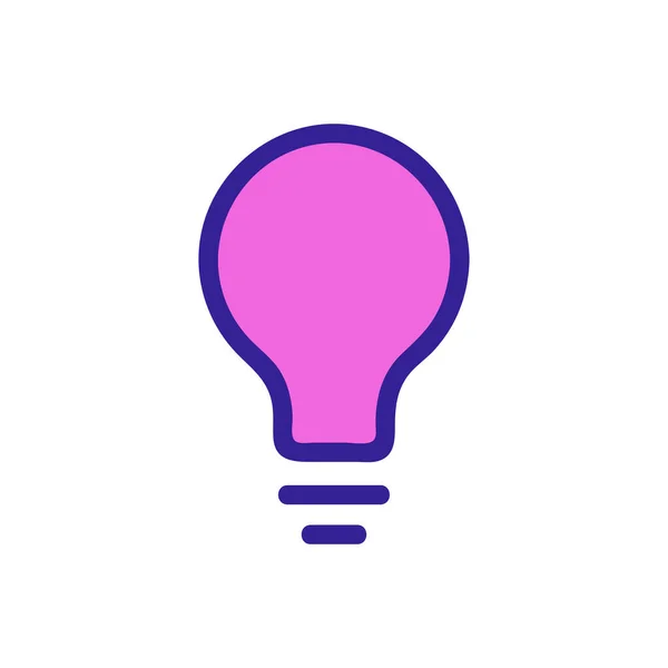 Idée d'ampoule icône vecteur. Illustration de symbole de contour isolé — Image vectorielle