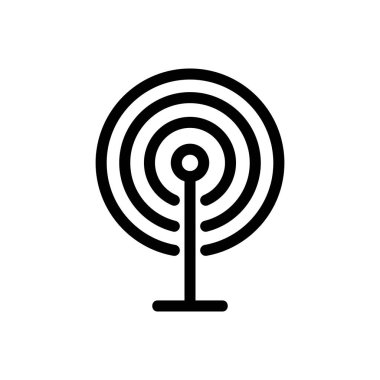 radyo sinyali ikon vektörü. İzole edilmiş kontür sembolü gösterimi