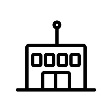 radyo ikon vektörü. İzole edilmiş kontür sembolü gösterimi