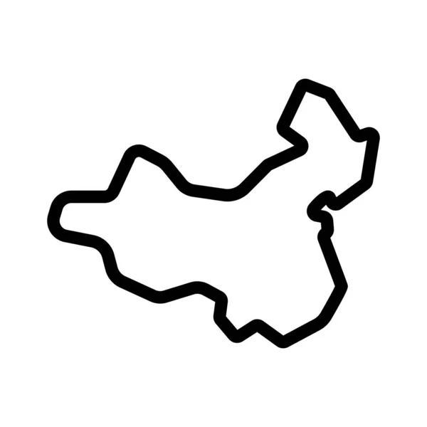 Seda vector icono de China. Ilustración del símbolo de contorno aislado — Vector de stock