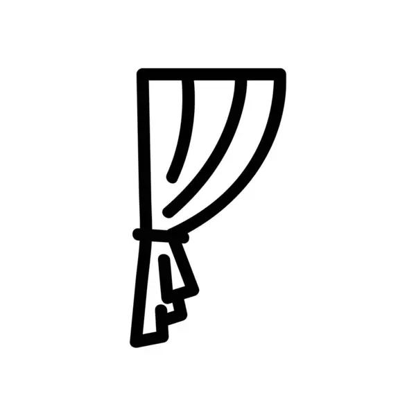 Вектор иконок шелковой ткани. Изолированная контурная иллюстрация — стоковый вектор