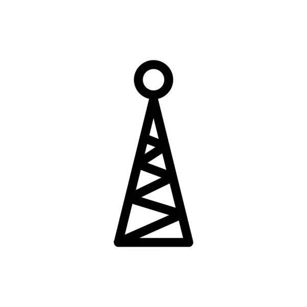 Вектор радіоіконки. Ізольована контурна символьна ілюстрація — стоковий вектор