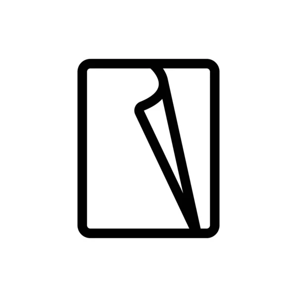 Broschyr flygblad ikon vektor. Isolerad kontur symbol illustration — Stock vektor