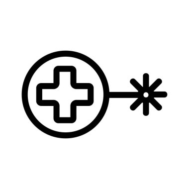 Lazer kaynak ikon kesme vektörü. İzole edilmiş kontür sembolü gösterimi