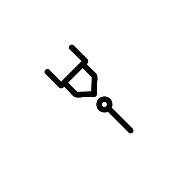 Vettore icona taglio saldatura laser. Illustrazione del simbolo del contorno isolato — Vettoriale Stock