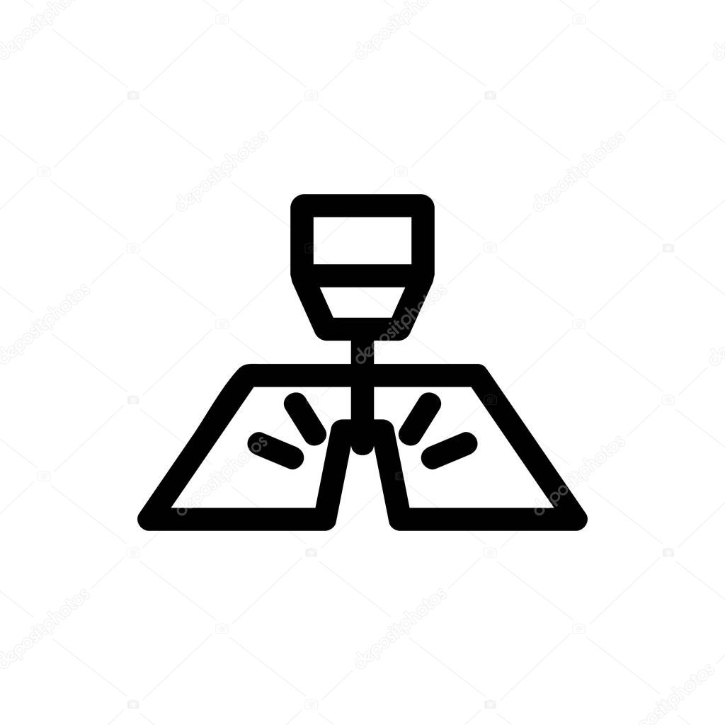 Laser welding cutting icon vector. Thin line sign. Isolated contour symbol illustration