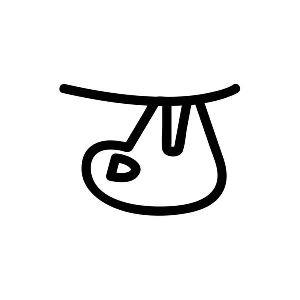 Vetor ícone da preguiça da selva. Isolado contorno símbolo ilustração — Vetor de Stock
